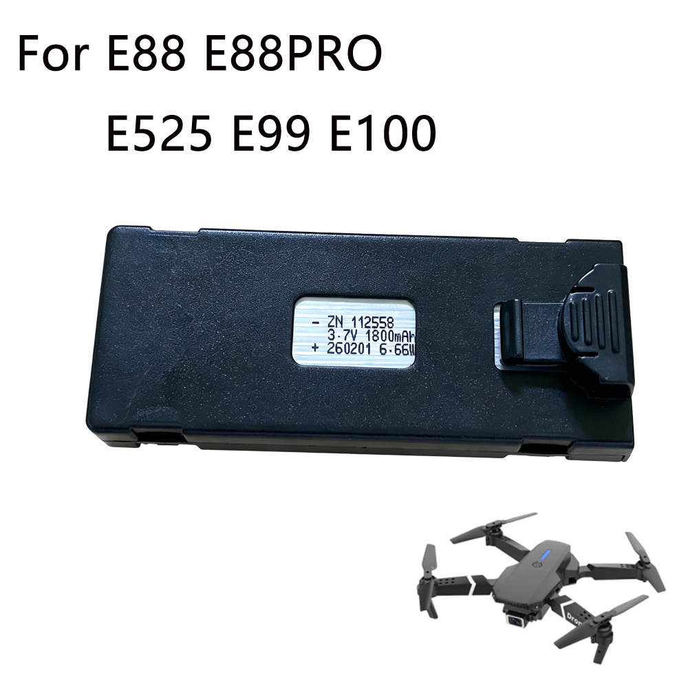 E88 Drone Batterij 3.7V 1800mA - Drone E88 Rc Quadcopter recensie en prijs
